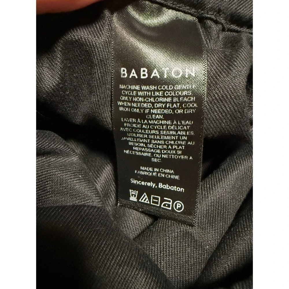 Babaton Aritzia Dexter Pants Black Elastic Waist Jogger 83044 Womens S